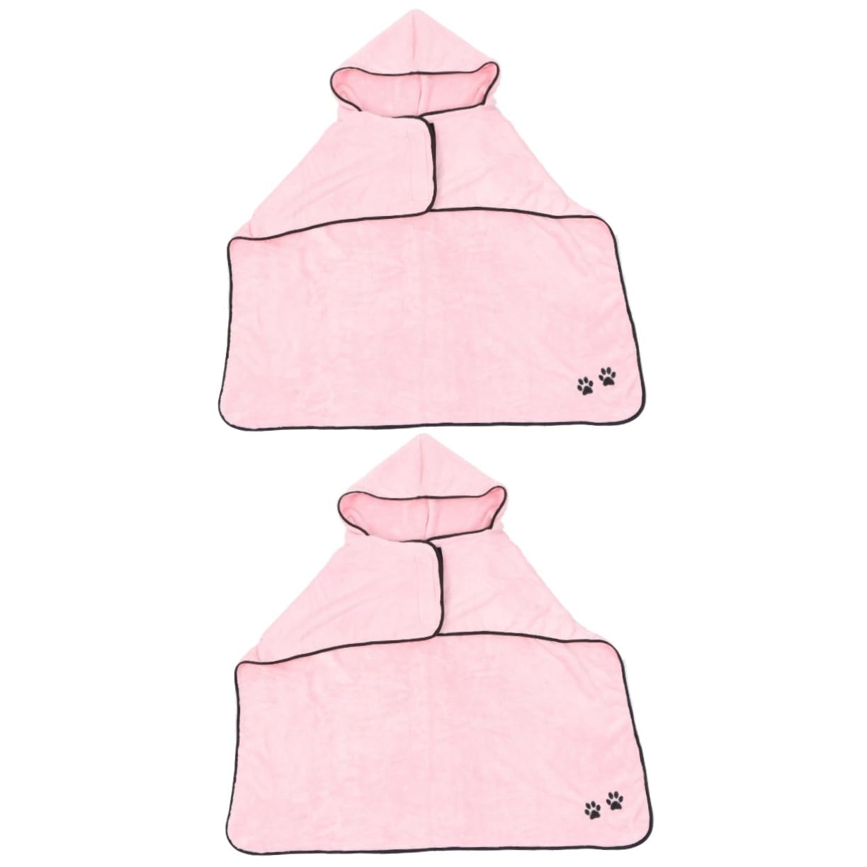 Kisangel 2 Pièces Peignoir pour Animaux De Compagnie Serviette Chien Peignoir Serviettes De Bain Serviette À Séchage Rapide Chien Serviette De Plage Serviettes pour Chiens De Taille