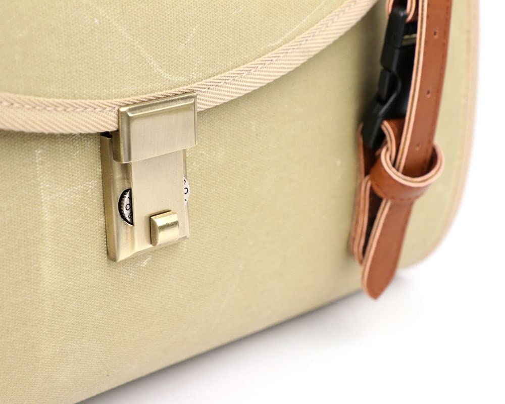 MOTO NOSTRA Koffer/Tasche Classic 'waxed canvas', beige, 35L, 480x300x270mm kompatibel für Vespa, Lambretta, GTS, GTV, LX/LXV, ET4, S50, 150, Sprint, Primavera