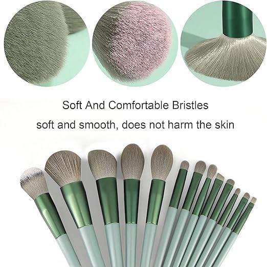 Image of Narah ventures Premium 13-Piece Soft Makeup Brush Set for Face & Eye | Foundation, Blush, Contour & Eyeshadow Brushes | Professional Cosmetic Kit with Travel Pouch(multicolor)