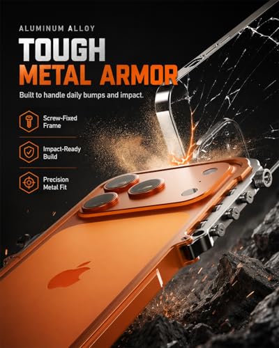 Bumper en métal iPhone 17 Pro Max cadre aluminium sans arrière rigide - 3