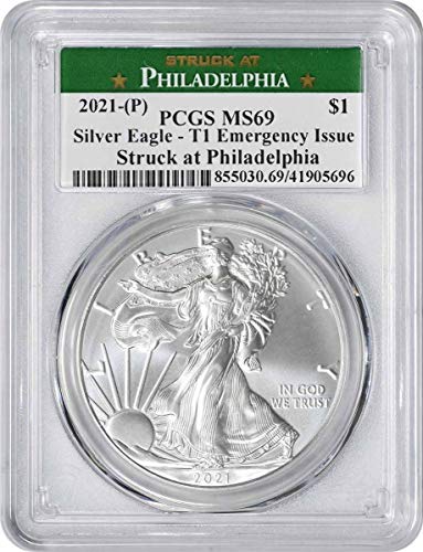 2021 (P) American Silver Eagle Dollar Emergency Issue, Type 1,...