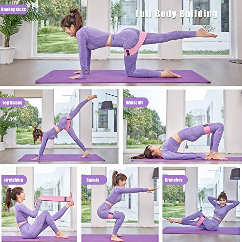 Kuwzty Resistance Bands For Women,Workout Bands,3 Levels Exercise Bands For Butt And Legs,Non Slip Fabric Loop Exercise Bands For Pilates,Yoga,Squat Hip Training,Home Workout,Stretching #TOP4