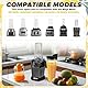 FSWWSF Ersatzteile FüR Ninja Mixer Kompatibel mit CB350EU BN800EU BN750EU BN650EU BN495EU CB100EU FüR Ninja Ersatzteile FüR Mixer Tassen Mit HüLsen Und TopfbüRste