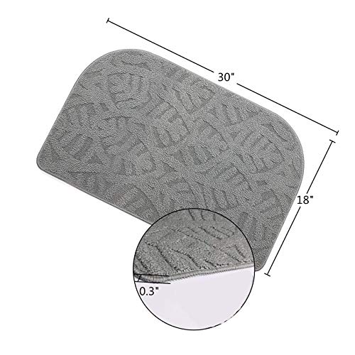 Smabee Indoor Doormat Front Door Mat 17"X28", Keeps Your Floors Clean, Half Round Entrance Mat For Outdoors Toilet Patio Kitchen Bedroom (Gray) #TOP2