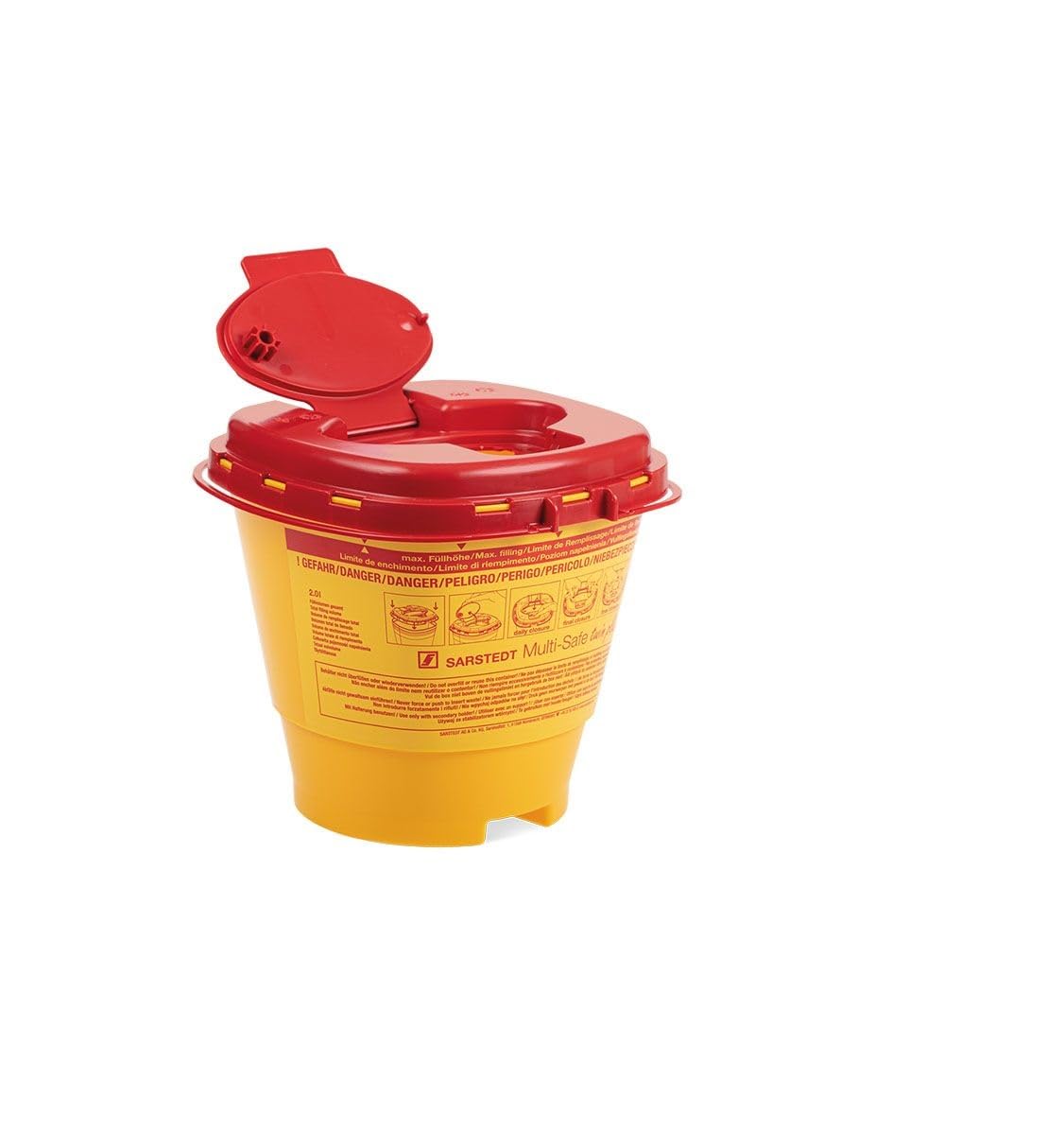 Kanülenabwurfbehälter 77.3884.020-5 Stck.- Carmesin® 2,0 Ltr. Multi-Safety twin 2000