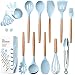 ÉLEVER Kitchen Utensil Set - 20 Cooking Utensils. Kitchen Gadgets for Nonstick Cookware Set. Kitchen Accessories, Silicone Spatula set, Serving Utensils. Best Silicone Kitchen Utensils Tools Gifts