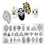 Rectangle Nail Stamp Plates Nail Art Stamping Plates with Geometric Template Image Plate Nails Art T