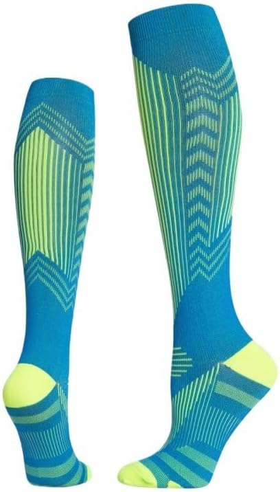Sports Pressure Socks Calf Striped Cycling Compression for Circulation, Athletic Recovery & Travel