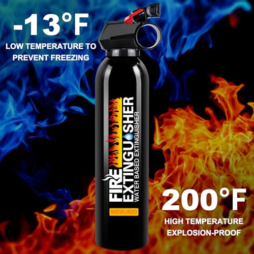 Image of Fire Extinguishers with Mount Bracket - 8 Pack Small Portable Fire Extinguisher for Home, Kitchen, Car, Boat, RV, Vehicle - 620ml Water-Based Fire Extinguisher for Class A, B, C, K Fire