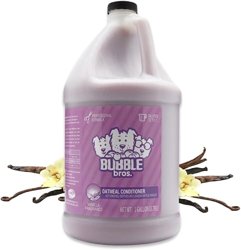 Acondicionador de avena para perros, 1 galón, ingredientes derivados naturalmente, hidrata y acondiciona la piel y el pelaje de tus mascotas, afloja