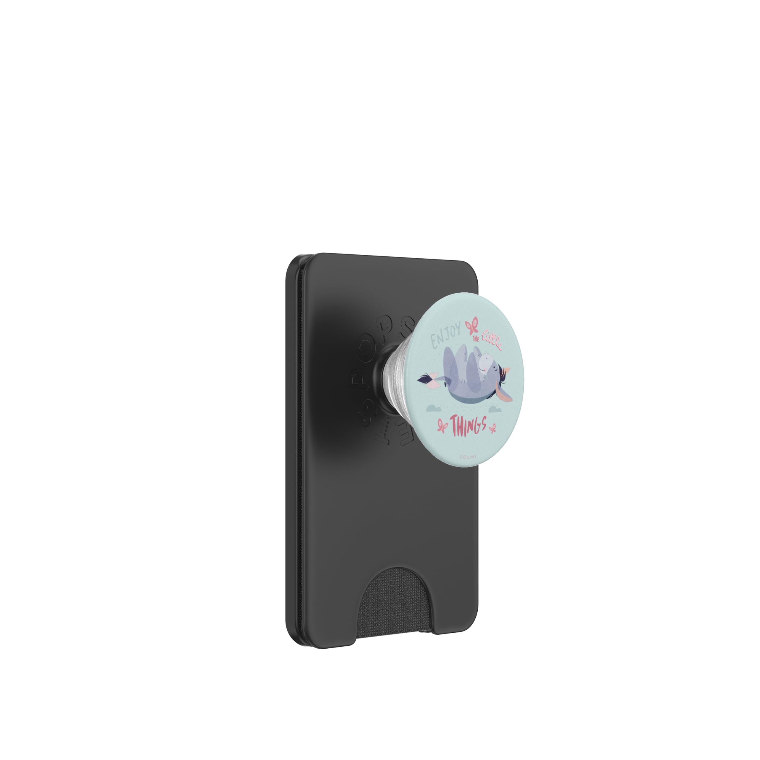 Disney Winnie The Pooh Eeyore Enjoy the Little Things PopSockets PopWallet for MagSafe, Black