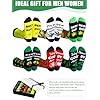Skicuff 6 Pairs Novelty Leaf Socks for Men 420 Leaf Funny Flowers Cotton Crew Socks Green Pot for Adult Christmas 420 Gift
