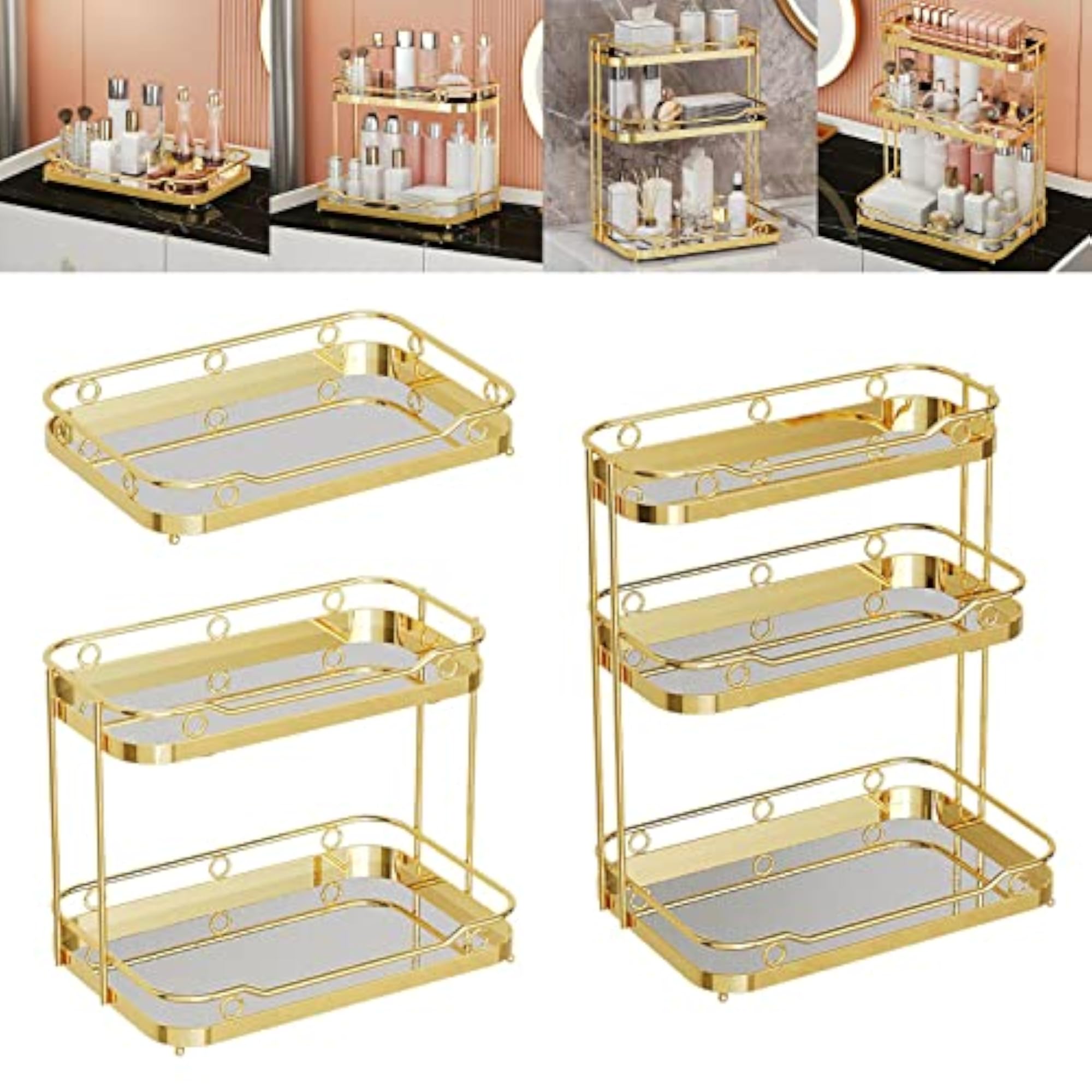 Wall Mounted Cosmetic Storage Holder for Women