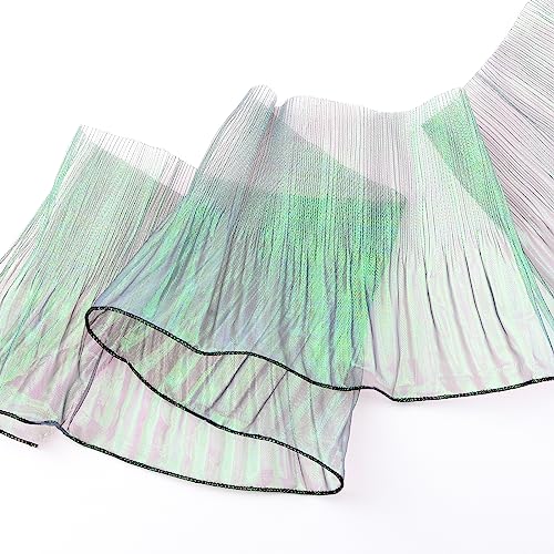 URROMA Retro Ruffle Pleated Chiffon Trim