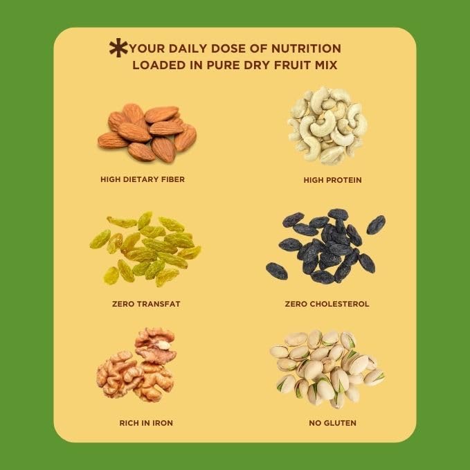 Image of Open Secret Premium Dry Fruit Mix | 1Kg | 6 Superfood in 1 Mix | Dry Fruits Mixed pack, Mixed Dry Fruits, Mix Dry Fruits Contains Walnut, Cashew, Almond, Pista, Green & Black Raisins (Pack of 3)