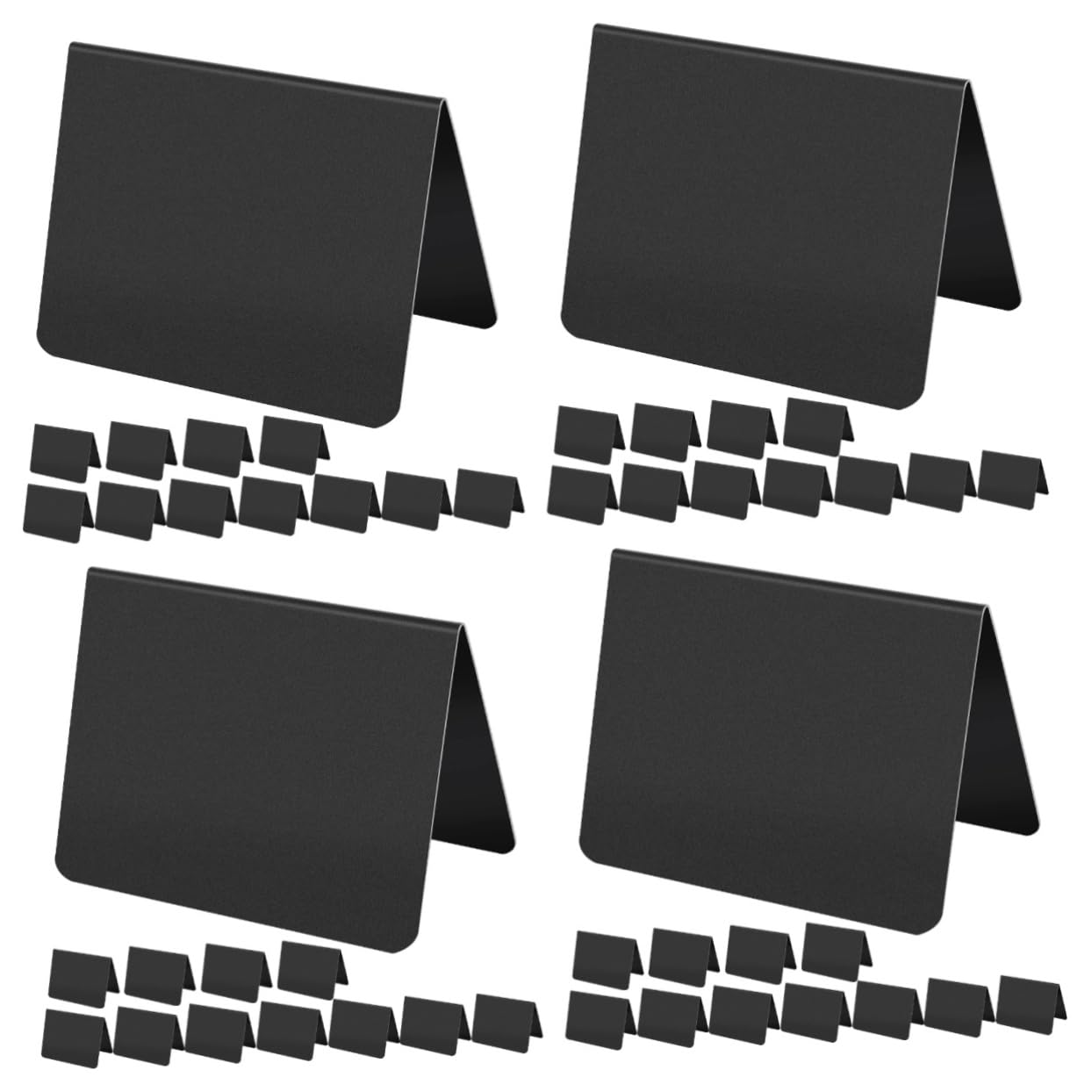 Operitacx 60 Piezas Mini Letrero De Pizarra Signos De Menú Pizarras De Escritura Tableros De Precios De Mensajes Tableros De Precios De Escritorio Dibujar Signos De Polivinilo Black