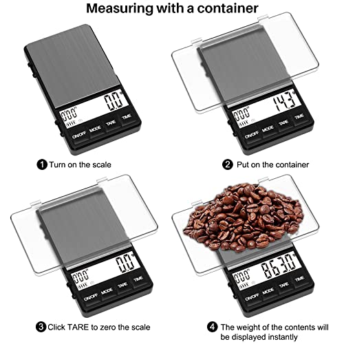 Maxus Espresso Scale With Timer 1000G/0.1G, Small And Handy Barista Scale, Brew Drip Tray Coffee Scale With Timer, Large Backlit Lcd For Fast And Accurate Reading, Convenient Digital Pocket Scale #TOP3
