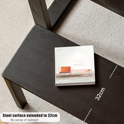 Banco negro para dormitorio y comedor en madera de estilo moderno 6