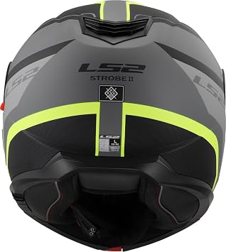 LS2, Strobe II Monza Modular Motorcycle Helmet Matt Black H-V Yellow