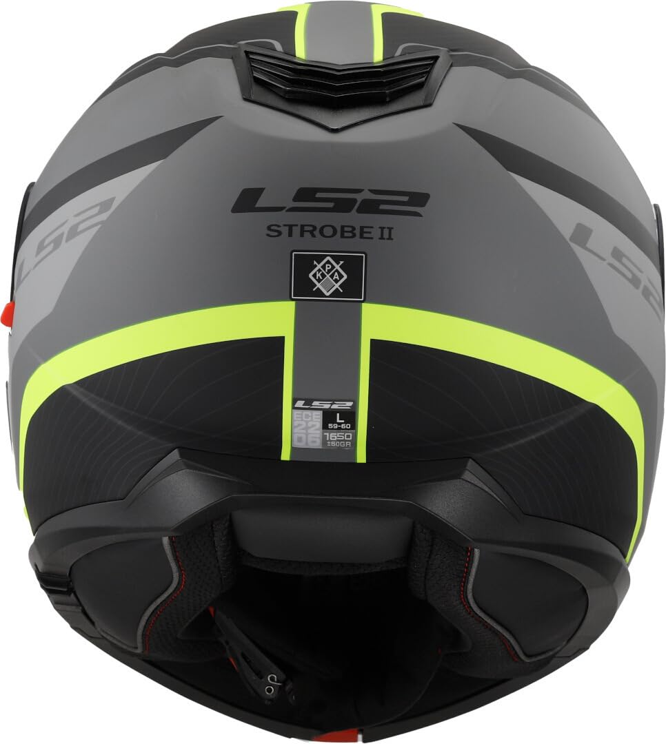 LS2, Casco Moto Modular STROBE II MONZA Matt Black H-V Yellow, L