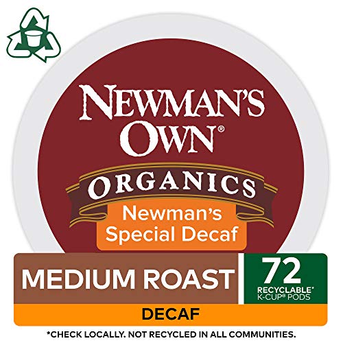 Newman's Own Organics Special Blend Decaf, Single-Serve Keurig K-Cup Pods, Medium Roast Coffee, 72 Count #TOP1