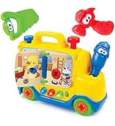 Musical Tool Truck Baby Toys, Educational Toddler Tool Set w/ Hammer, Saw, Screwdriver - Interact...