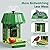 Avinory Smart Bird Feeder with Camera 2.5K HD, Solar Powered AI Bird Identifier 10000+ Species, 32GB Card, Wireless,with Night Vision,Metal Squirrel Proof for Outdoor Birds Watching Gift