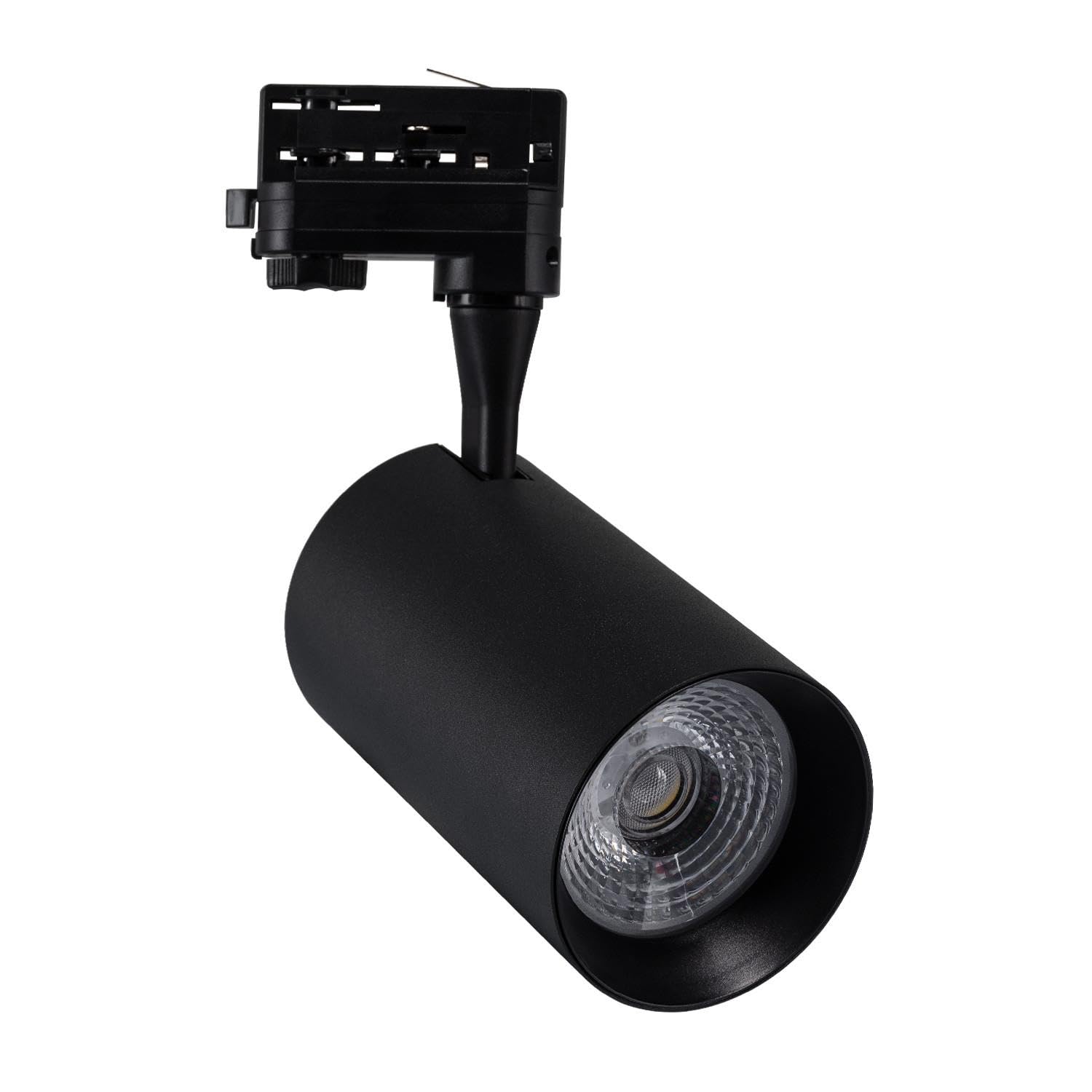 Spot LED sur Rail Triphasé 30W Vulcan Noir 3000K Blanc chaud