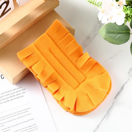 Image of Zubebe 6 Pcs Reusable Duster Refills Fleece,Orange | Soft Polyester Fiber Flat Duster Refill Multi Surface Washable Cleaning Pad Tools for Home, Blinds, Car, Pet, Furniture, Fans