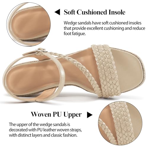 Dressy Wedge Sandals for Women: Comfortable Espadrille Summer Wedding Platform Wedge3