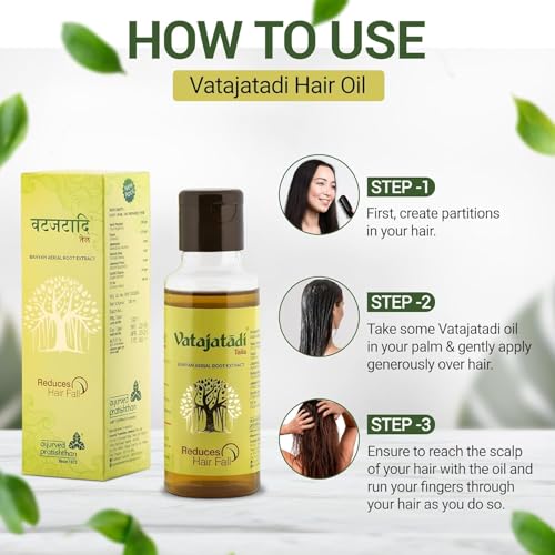 Image of Banyan Root Hair Oil | Vatajatadi Herbal Formula for Strong, Thick & Nourished Hair | 45 Years of Trust - 200ml