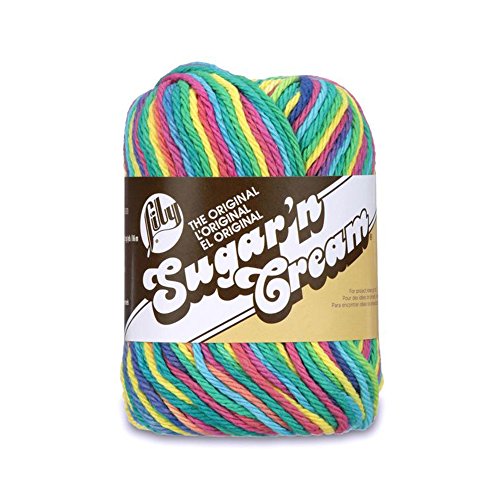 Image of Lily Sugar 'N Cream The Original Ombre Yarn, 2oz, Gauge 4 Medium, 100% Cotton, Psychedelic - Machine Wash & Dry