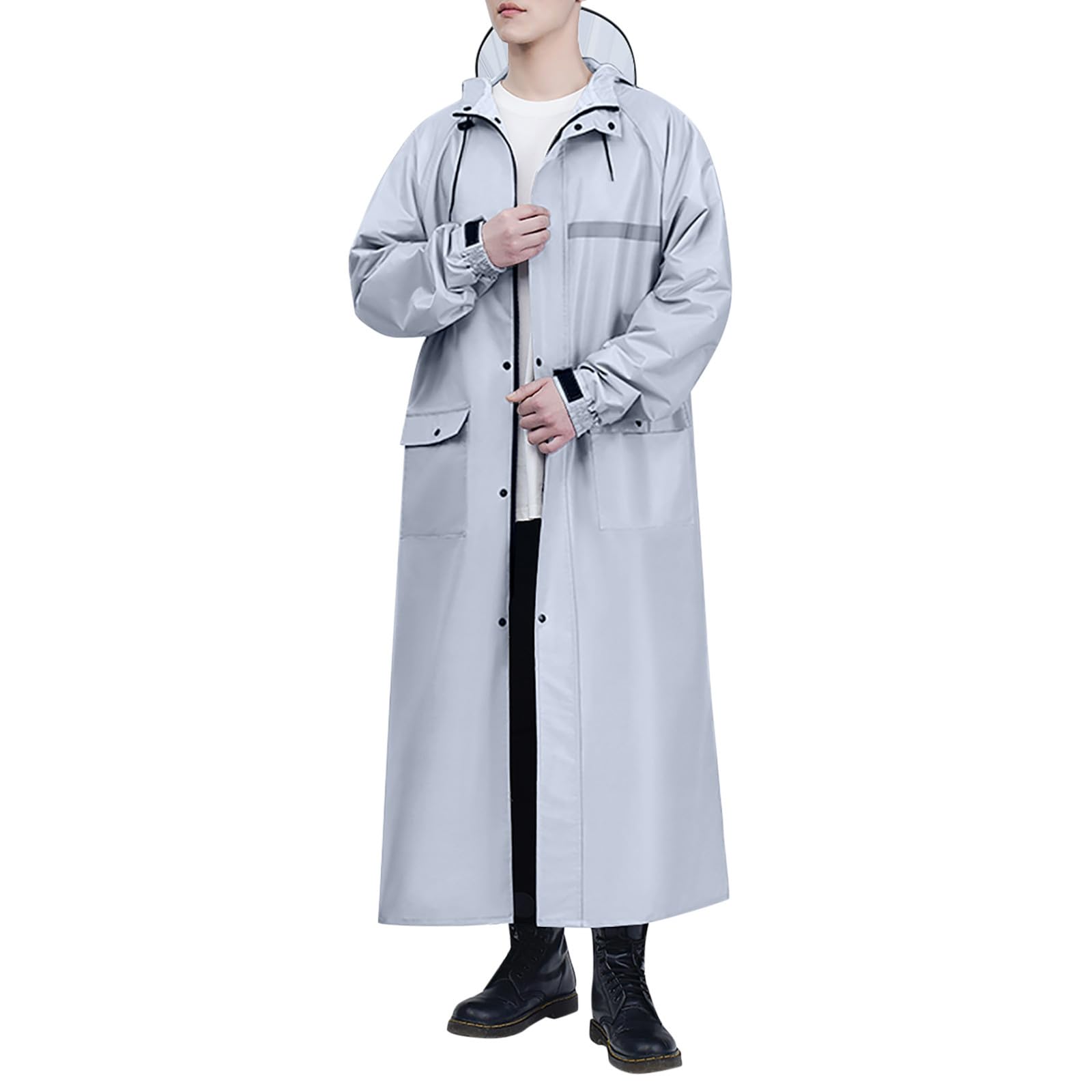 Générique Poncho Pluie Homme Impermeable Femme Veste De Imperméable Velo Randonnée Cape Capuche Vêtement Vestes Coupe-Pluie Vetement Vélo Pancho Parka Anti-Pluie Protection Cap Tenue Pour Moto