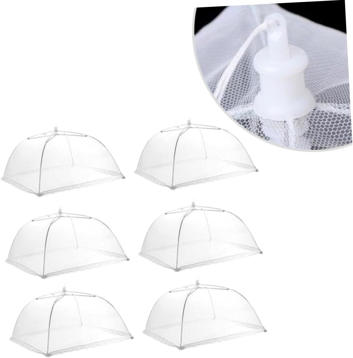 12Pcs Collapsible Mesh Food Covers Pop Up Tent Umbrella for Outdoor Picnics Bbqs and Camping Fly Protection for Food and Drinks