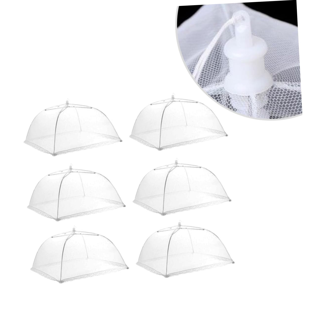 TOPBATHY 12stücke Netz-lebensmittelabdeckung Pop-up Zelt Regenschirm Schutz Für Speisen Getränke Schüsseln Teller Besteck Camping Picknick Gartenparty Küche
