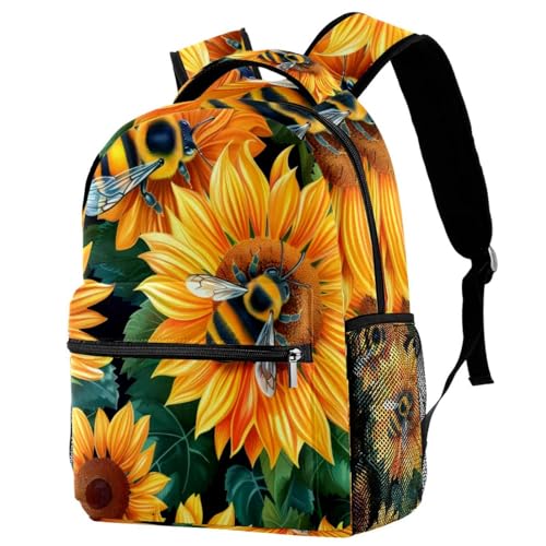 Sac à dos de voyage motif tournesols cadeau idéal anniversaire enfant