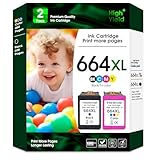 664XL Ink Cartridge Black and Color Combo Pack Compatible for HP Ink 664XL 664 Ink Cartridges Work for DeskJet Ink Advantage 1115 2135 2138 2675 3635 3775 3636 3638 4535 Printer Ink (2Packs) -  JANMORE