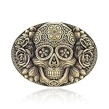 JAOYU Skull Belt Buckle for Men Cowboy Belt Buckle Western Cool Belt Buckles for Women Rodeo Native American Belt Buckles