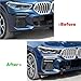 Compatible with BMW X6 G06 M Sport 2019-2022 Front Bumper Spoiler Fog Lamp Cover Air Knife Splitter Body Kit(Glossy Black)