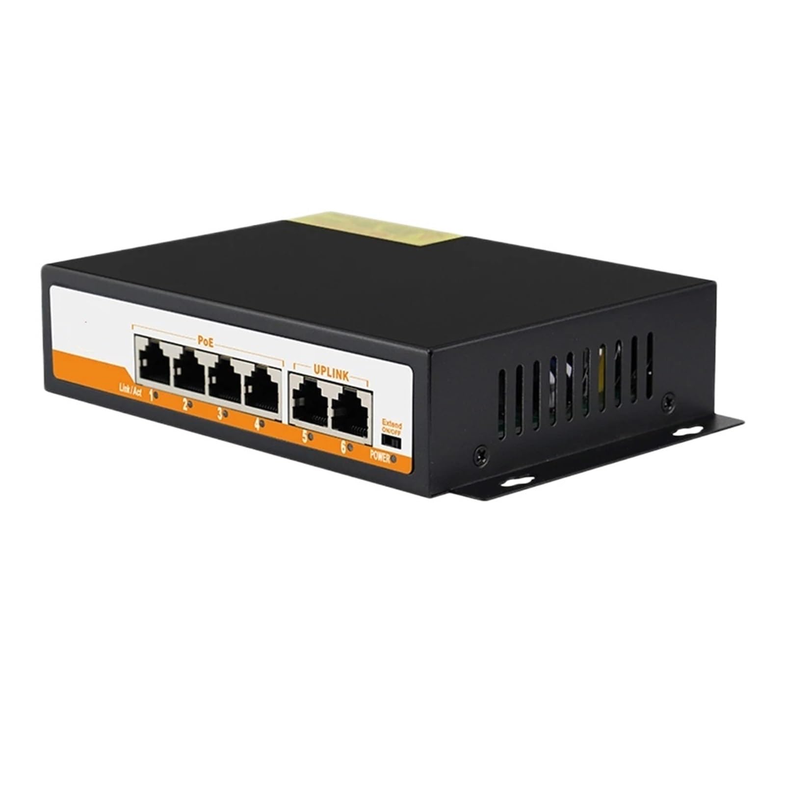 OSHZIKJII 6-Port Gigabit P-O//E RJ45 Ethernet Switch with for 802.3af/at Uplink Unmanaged(Switch with A/*U Plug)