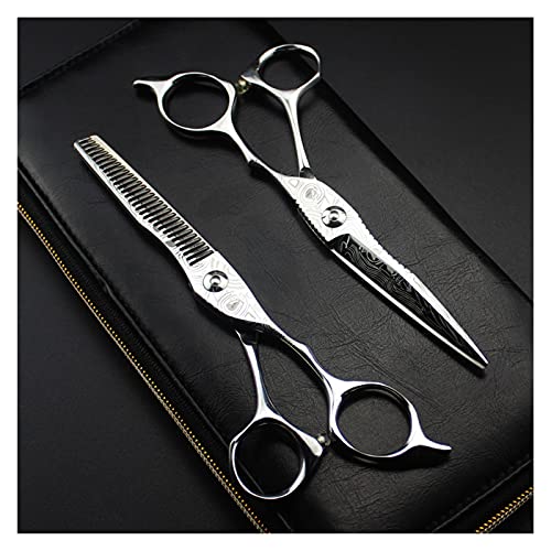 Ciseaux de coiffeur de 6 pouces avec lames en acier inoxydable ergonomiques