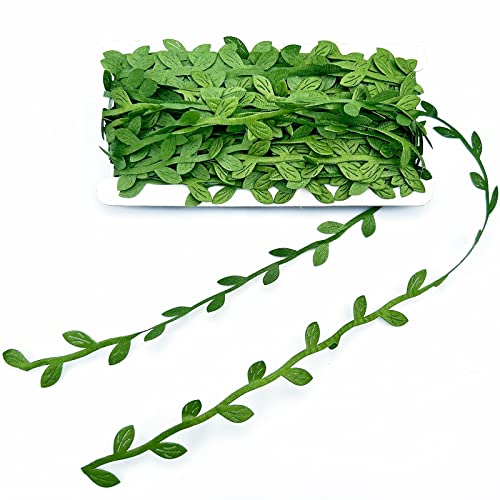 66 Ft Artificial Vines,Green Leaf Gift Wrapping Trim Ribbon,Eucal...