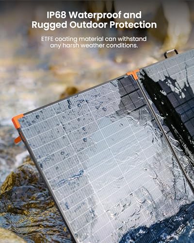 Image of ZOUPW 450W Portable Solar Panel N-Type 16BB for Power Station,25% High Efficiency Foldable Solar Panel for EcoFlow Delta /Anker C1000 /Jackery /Bluetti,IP68 Waterproof for Offgrid RV Power Backup