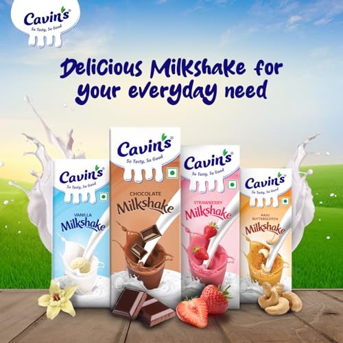 Image of Cavin's Strawberry Milkshake | Enriched With Zinc, Vitamin A & D For Immunity Support | 189g