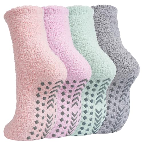 Caldodo Warme Kuschelsocken Stoppersocken Damen 36-42, Flauschige...