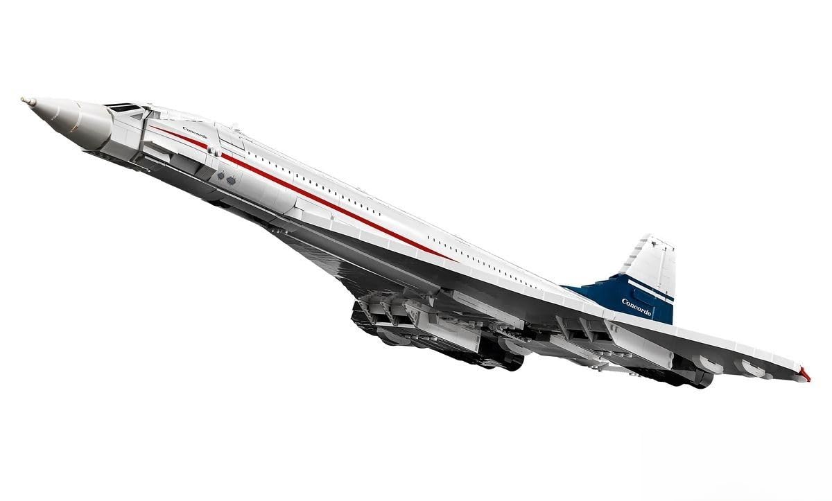 LEGO Icons Concorde Flugzeug-Modellbausatz für Erwachsene Flugzeug-Spielset mit authentischen Details und 3 Modi