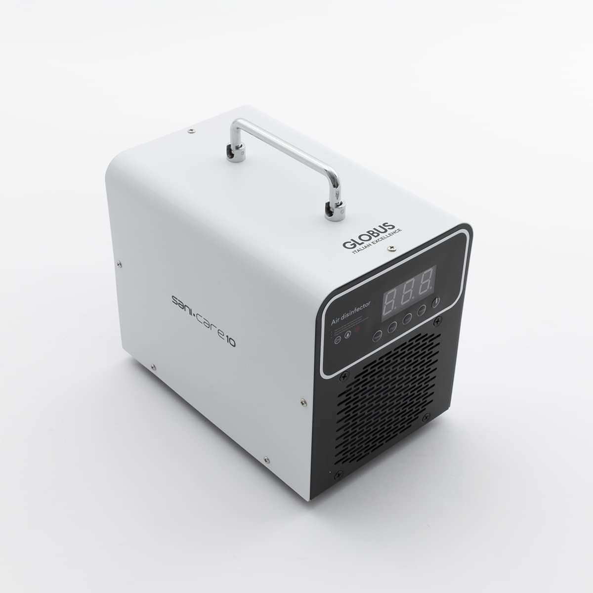 Globus | Ozonizador Sani-Care 10, Generador de ozono para desinfectar y purificar el aire de ambientes cerrados, inactiva bacterias, elimina olores y polvos, adecuado para ambientes de 100-150 m²