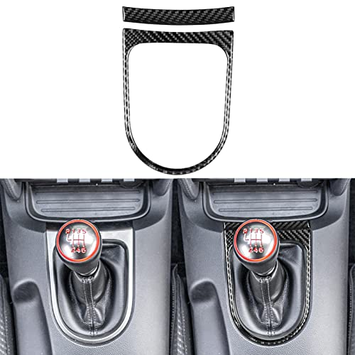 Customer Satisfaction Program 19B34 - Gearshift Lever Assembly Reverse Lock-Out - 2018-2019 Ford Mustang GT350 3 NVCNX Real Carbon Fiber Compatible with Ford Mustang GT 2015-2023 2016 2017 2018 2019 2020 2021 2022 Accessories Car Gear Shift Frame Cover Interior Trim Sticker Decal Black 2PCs