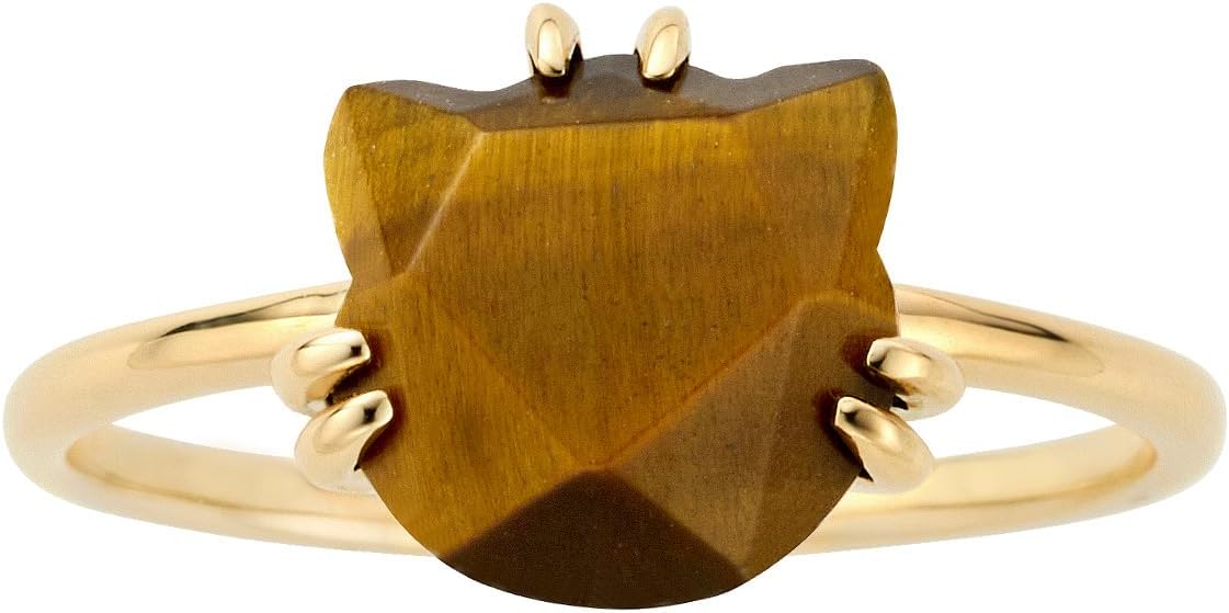 【公式】[ヴイエー ヴァンドーム青山]K10イエローゴールド ねこ タイガーズアイ リング GJVR032311TE