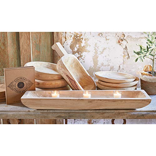 Santa Barbara Design Studio Wood Serving Bowl, Hand Carved Paulownia Wood Fruit Bowl/Decor, 11.5" Large, Natural by Santa Barbara Design Studio - Used condition - Image 4
